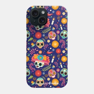 Sugar Skull Pattern Phone Case