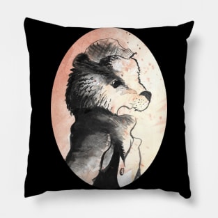 19th century badger -  fantasy inspired art and designs Pillow