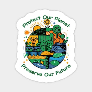 Protect Our Planet, Preserve Our Future. Magnet