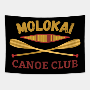 Molokai Hawaii Canoe Club River paddling Summer Vacation Tapestry