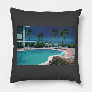 hiroshi nagai  - Swimming Pool by Hiroshi Nagai Pillow