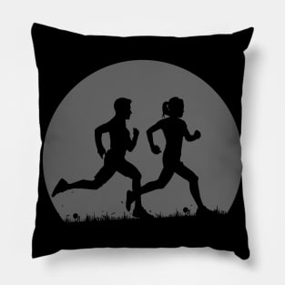 Jogging Couple Pillow