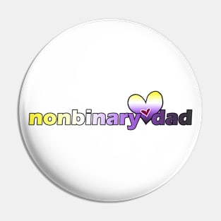 Nonbinary Dad - Red Heart Pin