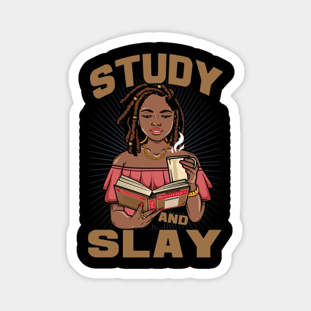 Study and Slay - Security Cert Magnet by DFIR Diva