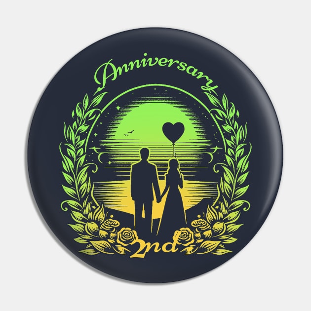 2nd Anniversary Pin by grappict