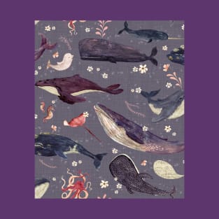 Whale song (lavander) T-Shirt