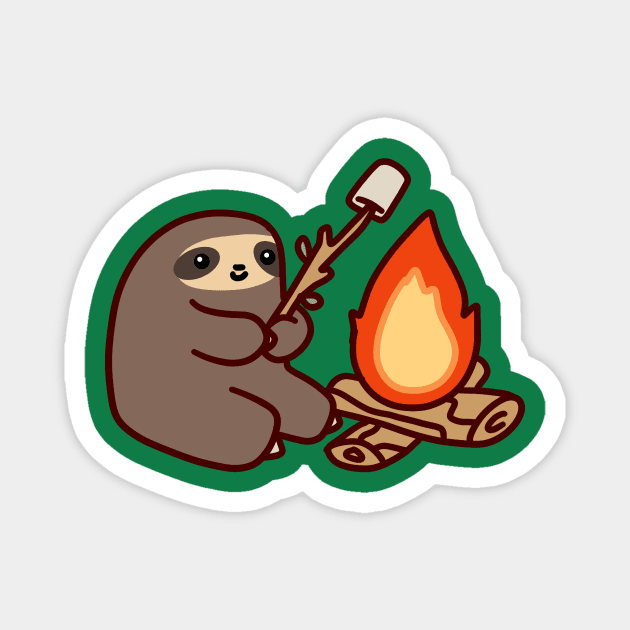 Campfire Sloth Magnet by saradaboru