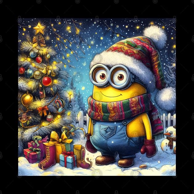 Merry Minions: Festive Christmas Art Prints Featuring Whimsical Minion Designs for a Joyful Holiday Celebration! by insaneLEDP