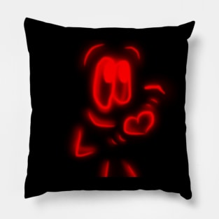 Red Heart Neon Monster Pillow