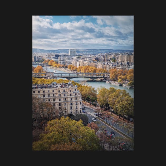 Paris city and Seine by psychoshadow