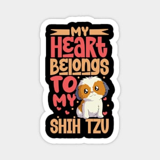 My heart belongs to my Shih Tzu Magnet