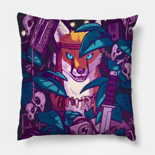 Shadows of the Electric Jungle Pillow