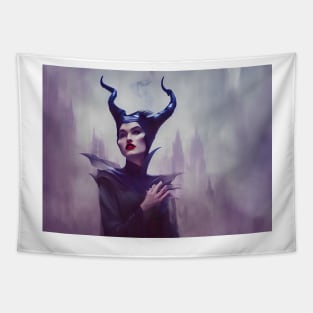 Maleficent inspired water colour Tapestry