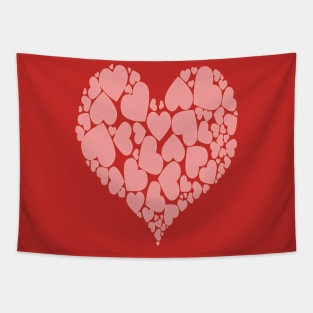 A Heart Full Of Love Pink Valentine Heart Tapestry