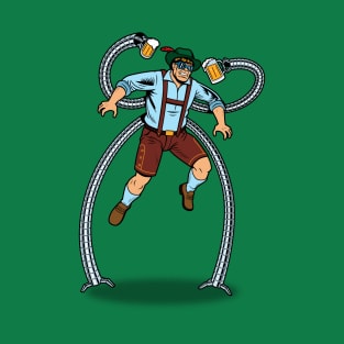 Funny Oktoberfest Villain Superhero Gift For Beer Drinkers T-Shirt