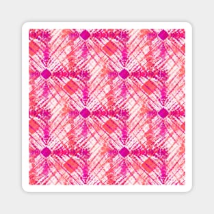 Pink and Orange Digital Shibori Magnet