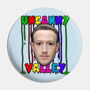 Uncanny Valley Zuck Pin