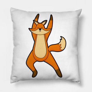 Fox at Yoga Stretching exercise Pillow