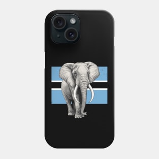 Elephant Flag of Botswana Phone Case