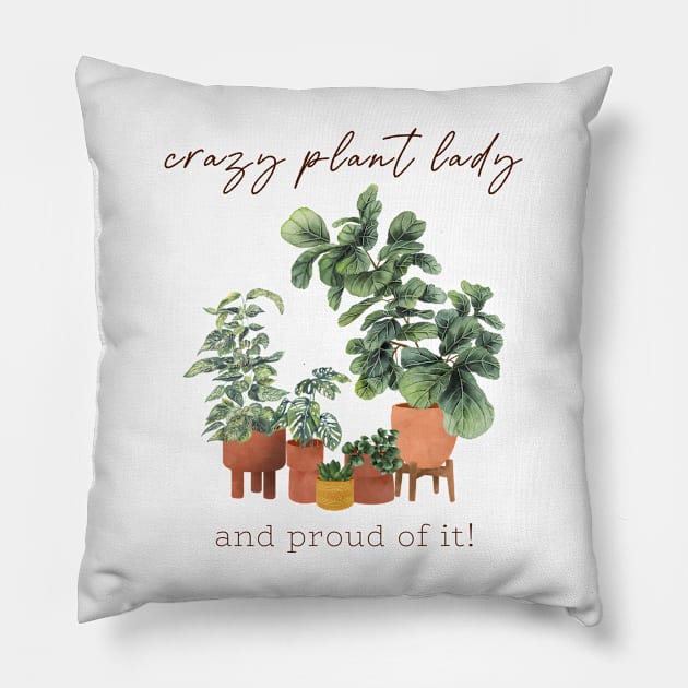 Proud Plant Lady Pillow by Gush Art Studio 1