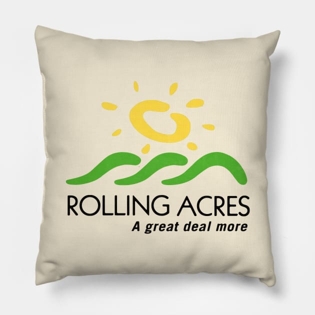 Rolling Acres Mall 2000's Logo Pillow by Turboglyde