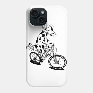 Cow riding a bike Phone Case