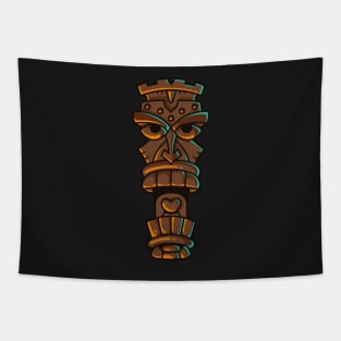 Funny Tribal Tiki Head Tapestry
