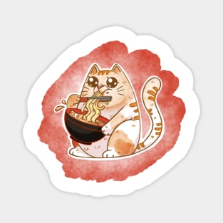 Cat ramen Magnet