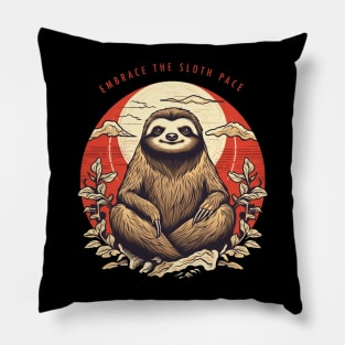 Embrace the Sloth Pace Zen Yoga Meditation Pillow