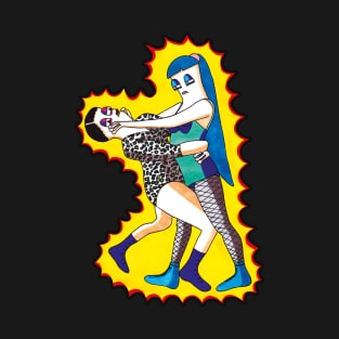 Female Wrestlers match - Lady Blue vs Miss Charleston T-Shirt