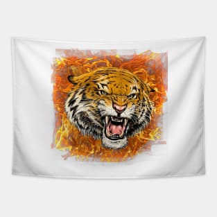 tiger flamme Tapestry