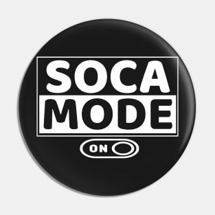 Soca Mode Brand Logo in White Print - Soca Mode Pin