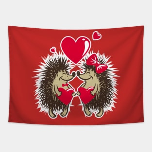 Hedgehogs in Love Tapestry