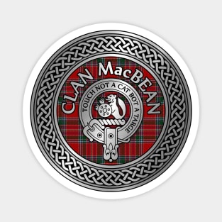 Clan MacBean Crest & Tartan Knot Magnet