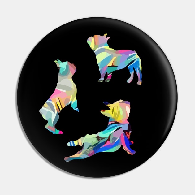 French bulldog silhouette, colorful style Pin by Collagedream