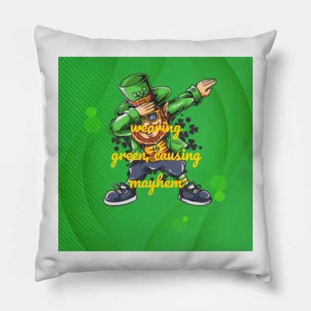 St Patrick's Day  Humor Tee Pillow by PinkPurpleLace 