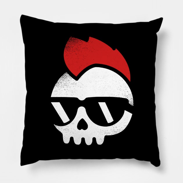 Punk Rock Skull Pillow by monolusi