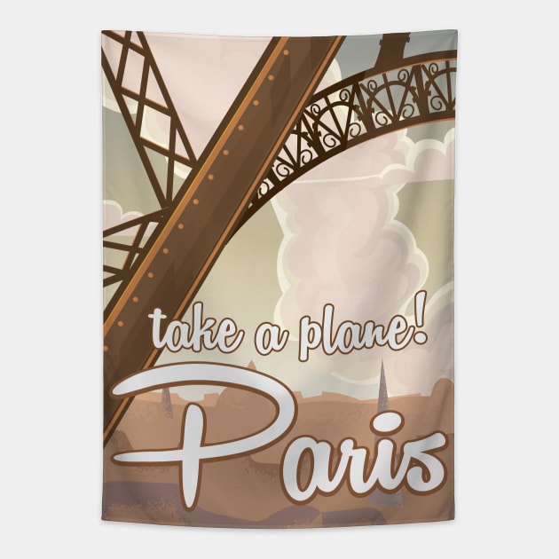 Take a Plane Paris Tapestry by nickemporium1