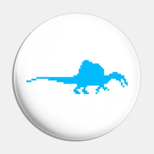 8-bit spinosaurus baby blue Pin