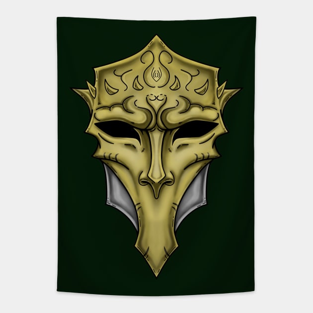 Modified Bauta Mask Tapestry by TaliDe