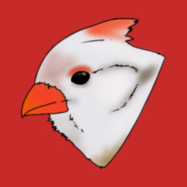 Leucistic Cardinal Head by Animals shop