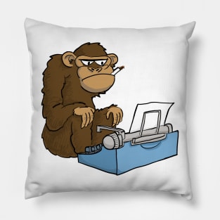 Typewriter monkey Pillow