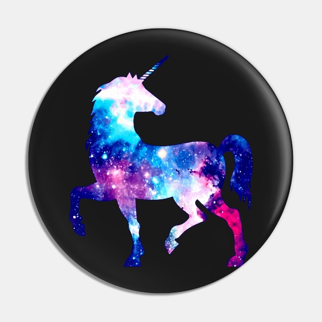 Rainbow Galaxy Unicorn Cool Pin by GreenCowLand