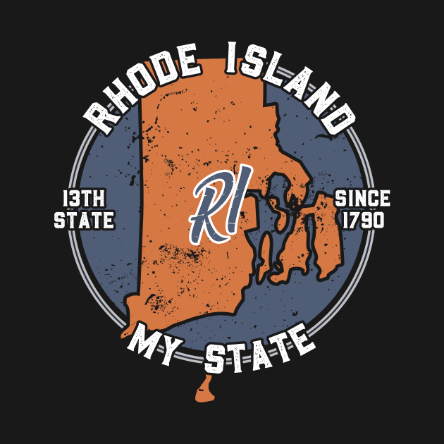 Rhode Island My State Patriot State Tourist Gift by atomguy