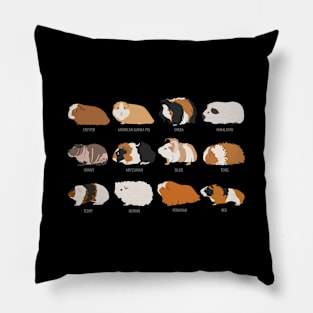 I Love Guinea Pig - Guinea Pig Varieties Pillow