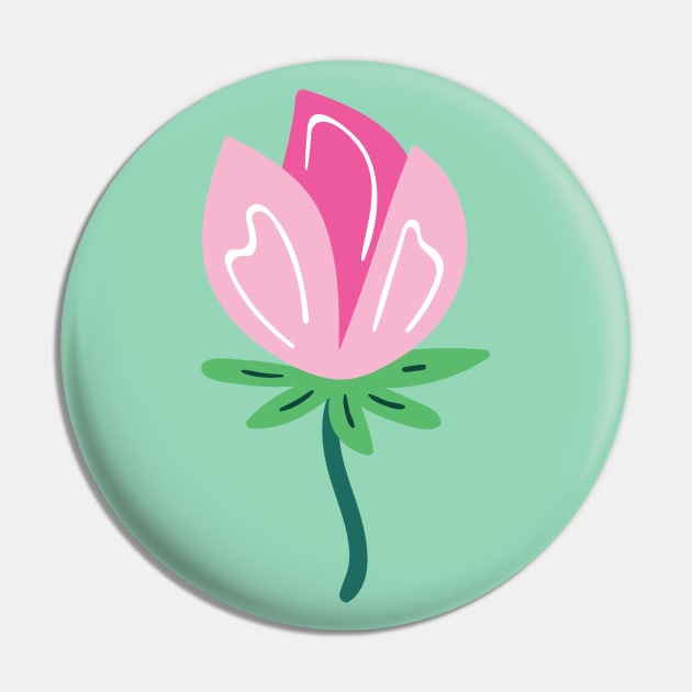 Pink Flower Pin by Shop Ovov