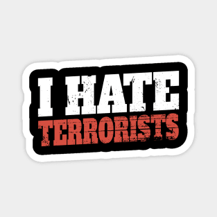 I-Hate-Terrorists Bold Vintage Magnet