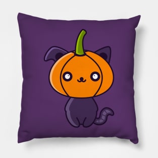 Cute Halloween Character-Cat with Pumpkin Head Pillow