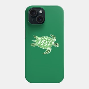 jade mexican caribbean carey turtle tortoise in ecopop floral wallpaper Phone Case