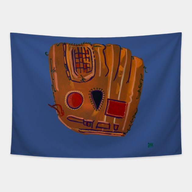 Baseball Glove Tapestry by SPINADELIC